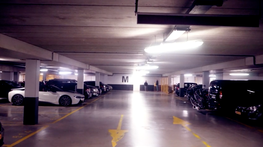 Verlichting in parkeergarages video